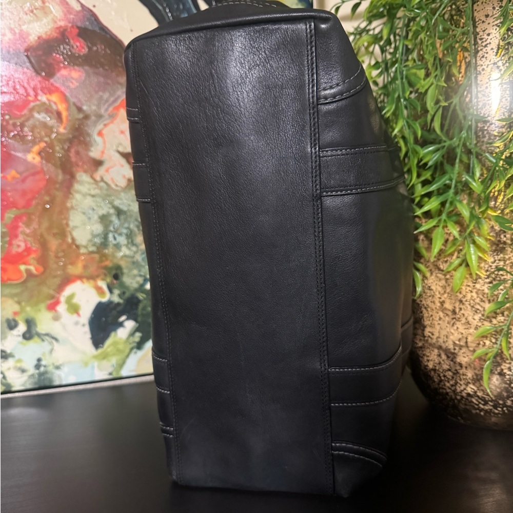 Coach Black Leather Tote Bag - Picture 10 of 11